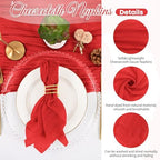 100 Pack Red Cloth Napkins 20x20Inch Cheesecloth Napkins - Image 3