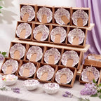 24 Pcs Wedding Favors for Guests Small Ceramic Bowls, Flower, Purple by SiliFine