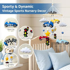 Baby Mobile for Crib Race Car Crib Mobile for Boys Newborn Gifts - Image 3