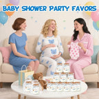 24Pcs Baby Shower Candle Party Favors Lavender Scented Glass Jars Wax Candle Bulk with Thank You Cards Organza Bags for Guests Boy Girl Birthday Gender Reveal Gift Souvenirs (Blue Bear, 24) - Image 6
