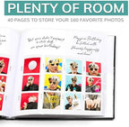 PBF (1 Pack) Photo Booth Album, Guest Book with 2x6 Clear Picture Inserts, Black Cover with Plastic Sleeves & White Pages, Scrapbook Album for Photo Strips, Memory Book, Wedding, and Baby Showers - Image 6