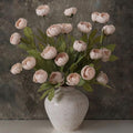 VIERENA 6 Pcs 27" Faux Silk Peony Artificial Flowers Stems for Vase (Beige) by VIERENA