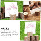 Wooden Stump Note Holder Set 50 Pieces for Wedding Table Numbers - Image 4