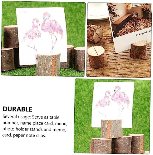 Wooden Stump Note Holder Set 50 Pieces for Wedding Table Numbers - Image 4