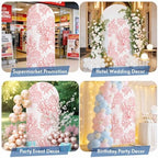 Nautical Coastal Arch Backdrop Cover 7.2 FT, Beach Ocean Pink Coral Seashell Starfish Wedding Arch Cover Stretchy Backdrop Stands Covers for Birthday Party Ceremony Banquet Decor - Image 6