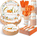 Dandat 350 Pcs Baby Shower Set, Little Cutie, Orange by Dandat