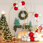 Snughome Arch Backdrop Stand, Set of 2 Metal Balloon Arch Stand (7.2FT+6FT), Gold Wedding Arch Frame for Party, Baby Shower, Holiday, Ideal for Balloon Flower - Image 2
