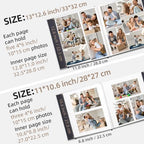 Vienrose Large Photo Album Self Adhesive for 4x6 8x10 10x12 Pictures Scrapbook Album DIY Scrap Book 40 Sticky Pages with A Metallic Pen 13"x12.6"40 Pages Grey - Image 3