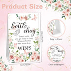 Trelaco 12 Pcs Baby Shower Bottle Chug Game, Floral, Pink - Image 3