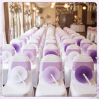 Mifoci 60 Pcs Purple 24 Pcs Round Paper Folding Fans Bulk for Party - Image 6