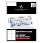 Scribble Vintage Swirl Printable Place Cards, Royal Blue, Set of 150 (25 Sh - Image 6
