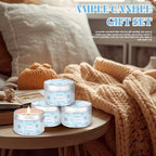 MTLEE 24 Pcs Baby Shower Candle, Snowflakes, Blue, 1.2 oz - Image 5