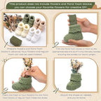Tranqun 4 Sets Baby Booties Centerpiece No Floral DIY,Classic,Sage Green - Image 3