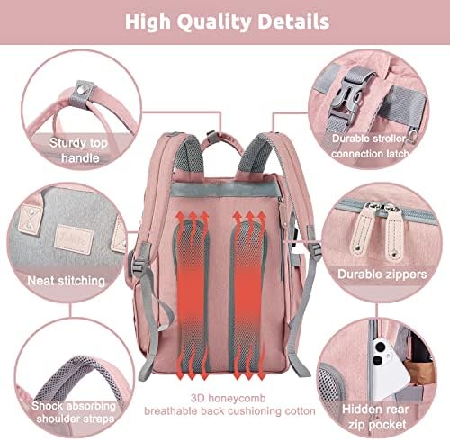 JOLLITO Diaper Bag Backpack with Changing Station, Baby Registry Search - Image 5