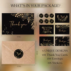 108 Pack Pre-Folded Floral Thank You Cards with Envelopes, 6 Designs - Image 2