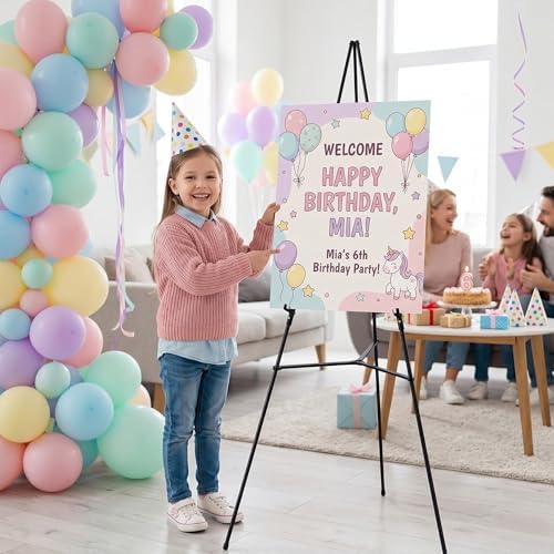 Nicpro 3 Pack 63 Inches Easel Stand for Sign, Black, with Carry Bags - Image 2