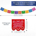 Papel Picado Banner 5-pk - Mexican Party Banners - Fiesta Party Decorations - Image 2