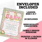 Amanda Creation Custom Baby Shower Invites Baby Girl Monkey Baby Shower Invitations 20 5x7 Custom Personalized Invitations With Envelopes - Image 6