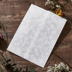 Garvee 100 Pack Pre-Folded Vellum Jackets for 5x7 Invitations Transparent Wedding Invitations Wraps, White Stamens - Image 5