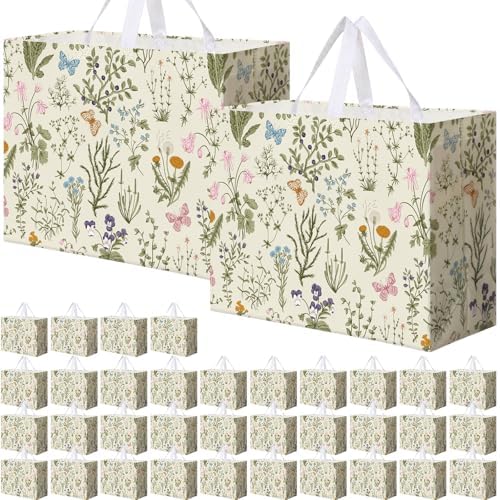 Landhoow 24 Pack Wildflower Gift Bags Floral Party Favor Totes, Wildflower by Landhoow