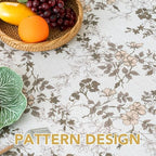 H.VERSAILTEX Linen Table Cloths Floral Printed Tablecloth Spill-Proof Waterproof Table Cover for Dining Buffet Feature Soft and Thick Fabric Wrinkle Free, 60 x 104 Inch, Retro Floral - Brown - Image 6