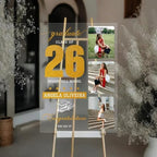 Personalized Graduation Yard Sign with Photo Collage, Custom Class of 2026 Graduation Sign for Outdoor Lawn Decor, Clear Acrylic or Frosted, Waterproof Display with Gold Number Design - Image 3