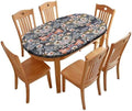 Eerie Fabric Collection - Forbidden Garden Print Tablecloths Oval Leakproof & Sturdy Washable for Dining Camping Indoor and Outdoor Fits for 48" x 68" Oval Table by ZNCTFMR