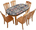 Eerie Fabric Collection - Forbidden Garden Print Tablecloths Oval Leakproof & Sturdy Washable for Dining Camping Indoor and Outdoor Fits for 48" x 68" Oval Table by ZNCTFMR