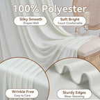 10ft×12ft Wrinkle Free Ivory Backdrop Curtain for Wedding Parties, 2 Panels 5×12ft Long Soft Silky Polyester Backdrop Drapes Cream Photo Back Drop Curtains for Party Photography Background Cloth - Image 3