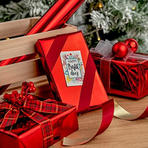 RUSPEPA Red Metallic Wrapping Paper - Solid Color Paper Perfect for Wedding, Birthday, Christmas, Baby Shower - 30 Inches x 100 Feet - Image 5