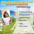 Miory Gold Easel Stand for Wedding Sign - 59" H x 22" L x 20" W - Image 2