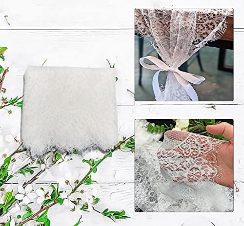 20 Pcs White Lace Table Runner 14 x 120 Inch Embroidered Boho Table Runner for Wedding Party Bridal Shower Decorations Vintage Rustic Table Runners - Image 2