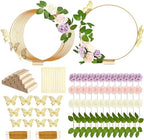 Vercraft 12 Set Butterfly Hoop Centerpieces,White, Purple, Pink,Round by Vercraft