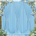 30x10ft Blue Backdrop Curtain Panels for Parties - Wrinkle Free Polyester Photo Curtain Backdrop Wedding Back Drop Fabric Drapes for Party Decorations Background for Photography by WishCare