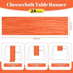 24 Pack Orange 10Ft Cheesecloth Table Runner - Image 2