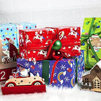 WRAPAHOLIC 30 Inch Jumbo Reversible Unicorn Christmas Wrapping Paper - 30 Inch x 100 Feet Jumbo Roll Red Santa Claus, Unicorn Wrapping Paper and Stripe Design for Holiday, Party - Image 5