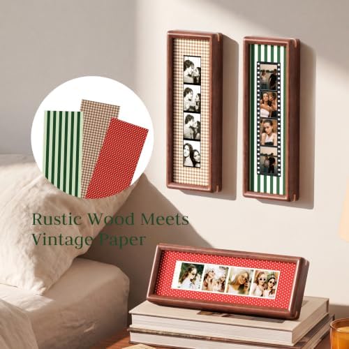 2 PCS Photo Booth Frames with 3 Vintage Mats for Wall & Desktop - Image 5