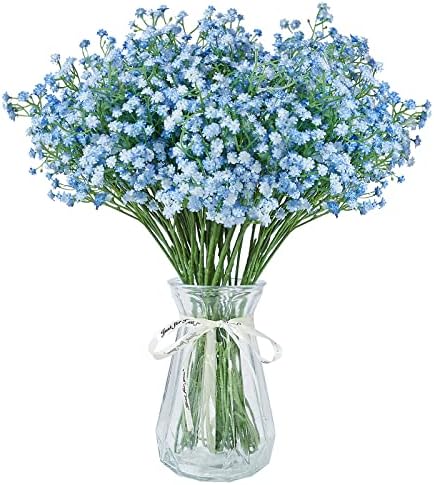 Babys Breath Artificial Flowers Bulk 30 Pcs Blue Gypsophila Faux Flowers by MakeHomeDecorationSimple