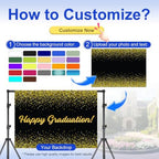 Custom Backdrop, Personalized Back Drop with Picture, Customized Background for Photography, Customizable Made Design Your Own Banner Gift for Birthday,Baby Shower,Christmas,Graduation 12 x 8 FT - Image 3