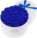 Prifroti 27 Flowers in a Luxury Suede Box, Birthday Gifts for Women, Preserved Flowers, Mothers Day Roses Gift for Mom, Royal Blue - Image 7