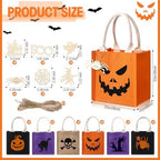 Sweetude 12 Pack Halloween Linen Burlap Bags with Tags,Spooky - Image 2