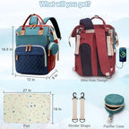 SHITIESHOU Diaper Bag Backpack Baby Bag, Baby Girl Boy Diaper Bag for Dad Mom with Pad, 16 Pockets, Pacifier Case, Large Diaper Bags Unisex for Travel (Colorful) - Image 6