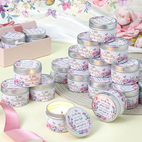 MTLEE Butterfly 24 Pcs Baby Shower Party Favors Candles Lavender Scented Baby Shower Favors for Guests Rustic Tealights Candles Gender Reveal Return Gifts(Gold, 1.2 Oz) - Image 5