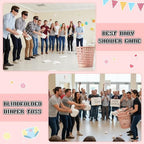 LemonRoad 4 Pack Funny Baby Shower Diaper Games Activities Kits Toss the Diaper in the Pail Hilarious Gender Reveal Games Prizes Accessories for Boys Girls Women Men (Pink) - Image 4