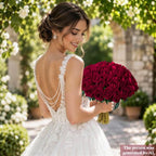100 PCS Burgundy Roses Artificial Flowers, Fake Roses with Stem Realistic Silk Roses for DIY Wedding Bouquets Table Centerpieces Arrangement Baby Shower Birthday Home Decor Valentines Day Gift for Her - Image 2
