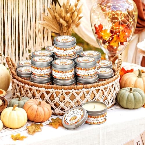 WILLBOND 12 Pcs Fall Pumpkin Cutie Pie Baby Shower Candle Favors Scented - Image 5