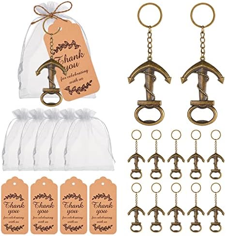 50 Pcs Retro Anchor Bottle Opener Wedding Favors for Guest(Retro Anchor) by KaGrbves