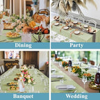 VidaFete 10 Pack 90 * 132inch Sagegreen Rectangle Tablecloth for 6ft Tables - Image 6