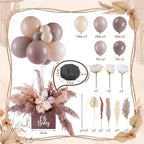 3 Set Boho Neutral Baby Shower Table Decor Set Include Balloon Letter Boxes Dried Pampas Grass Bouquet Neutral Table Centerpieces Decor for Boho Baby Shower Gender Reveal Party Supply - Image 3