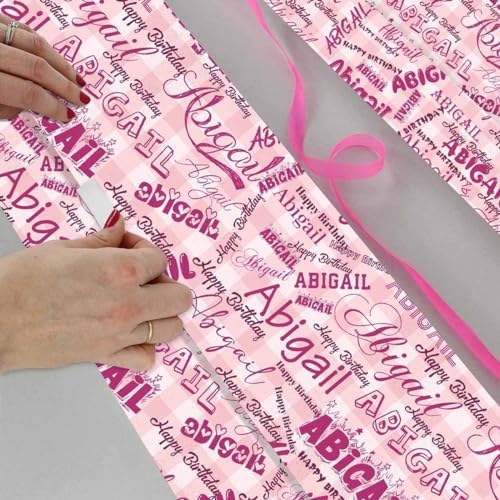 AOFUN Personalized Name Gift Christmas Paper Wrap With Name/Date Personalized Name Gift Cool Wrapping Paper Wrapping Paper For Boys Christmas Gift Wrapping 3 Rolls 58" x 23" - Image 4